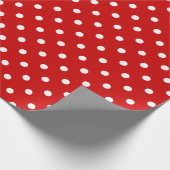Classic Red and White Polka Dots Holiday Cadeaupapier (Hoek)