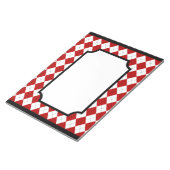 Classic Red Argyle Kitchen Notitieblok (Schuin)