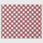 Classic Red Argyle Plaid Christmas Cadeaupapier (Vlak)