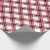 Classic Red Argyle Plaid Christmas Cadeaupapier (Hoek)
