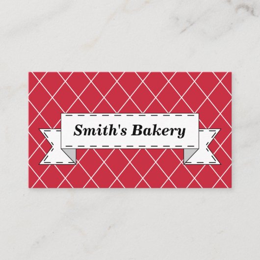 Classic Red Banner Visitekaartje (Voorkant)