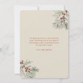 Classic Red Berry Christmas Feestdagenkaart (Achterkant)