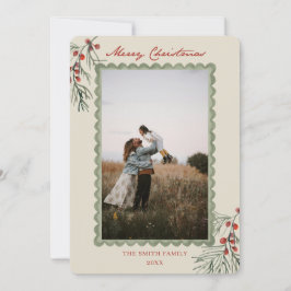 Classic Red Berry Christmas Feestdagenkaart