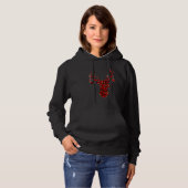 Classic Red & Black Christmas Leopard Buffalo Rein Hoodie (Voorkant volledig)