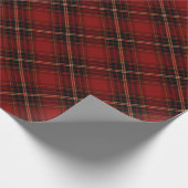 Classic Red, Black & Gold Kerstmis Cadeaupapier (Hoek)