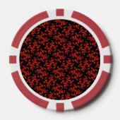 Classic Red Black Pattern Poker Chips (Voorkant)