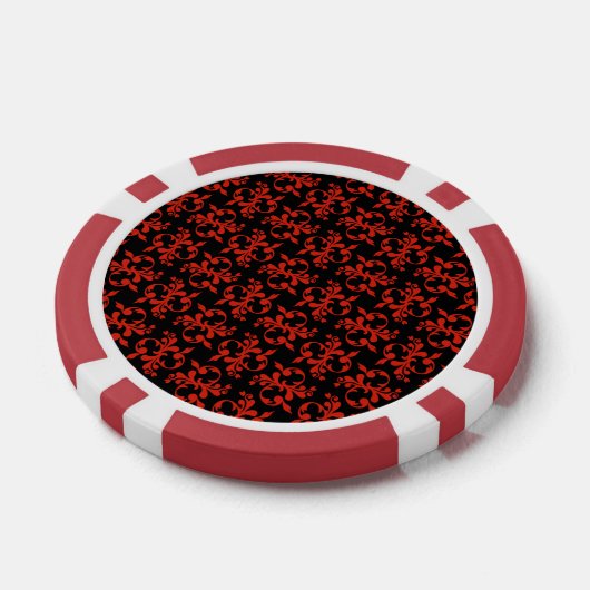 Classic Red Black Pattern Poker Chips (Enkel)