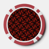 Classic Red Black Pattern Poker Chips (Achterkant)