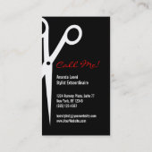 Classic Red & Black Salon Tools - Verticaal Visitekaartje (Achterkant)