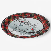 Classic Red Black Yellow White Tartanpatroon Papieren Bordje (Gekanteld)