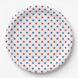 Classic Red Blue Stars 4th juli Bord