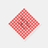 Classic Red Cafe Gingham Picnic Servet (Hoek)