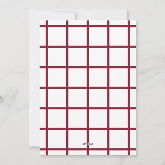 Classic Red Check Happy New Year One Foto Feestdagenkaart (Achterkant)