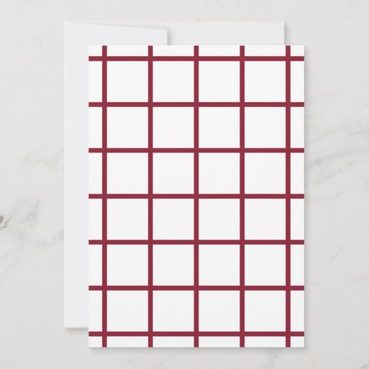 Classic Red Check Pattern Merry kerst Foto Feestdagenkaart (Achterkant)