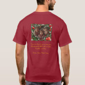 Classic Red Christmas Greeting Photo T-shirt (Achterkant)