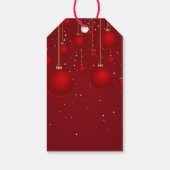  Classic Red Christmas Ornaments Christmas  Cadeaulabel (Achterkant)