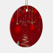  Classic Red Christmas Ornaments Christmas  Keramisch Ornament (Rechts)