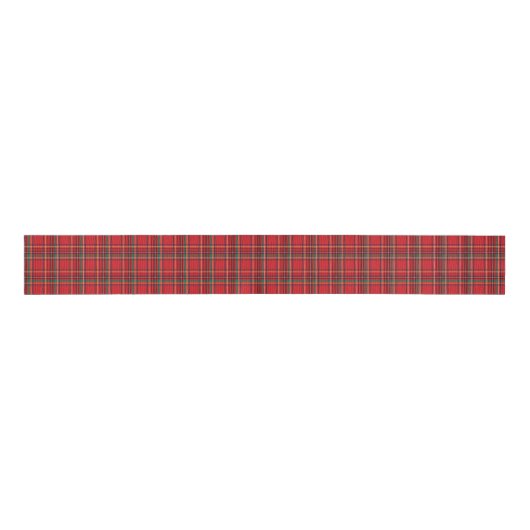 Classic red Christmas plaid simple holiday Grosgrain Lint (Voorkant)