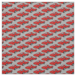 Classic Red Corvette Design Fabric Stof
