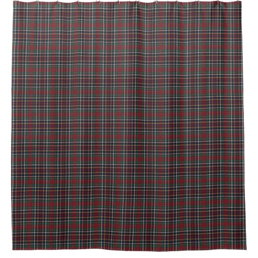 Classic Red Dark Blue Green Plaid Pattern Douchegordijn (Voorkant)