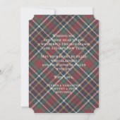 Classic Red Dark Blue Green Plaid Pattern Feestdagenkaart (Achterkant)