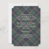 Classic Red Dark Blue Green Plaid Pattern Feestdagenkaart (Achterkant)