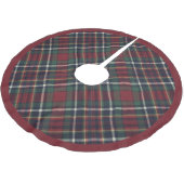 Classic Red Dark Blue Green Plaid Pattern Kerstboom Rok (Gekanteld)