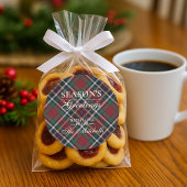 Classic Red Dark Blue Green Plaid Pattern Ronde Sticker