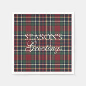 Classic Red Dark Blue Green Plaid Pattern Servet (Voorkant)