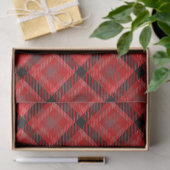 Classic Red en Black Tartan Patroon Tissuepapier (Geschenk)