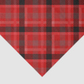 Classic Red en Black Tartan Patroon Tissuepapier (Detail)