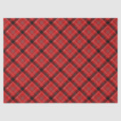 Classic Red en Black Tartan Patroon Tissuepapier (Voorkant)