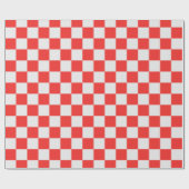 Classic Red en White Checkered Pattern Cadeaupapier (Vlak)