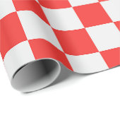 Classic Red en White Checkered Pattern Cadeaupapier (Rol Hoek)