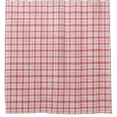 Classic Red en White Checkered Pattern Douchegordijn (Voorkant)
