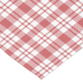 Classic Red en White Checkered Pattern Korte Tafelloper (Hoek)
