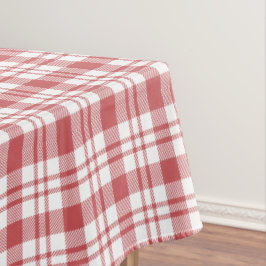 Classic Red en White Checkered Pattern Tafelkleed