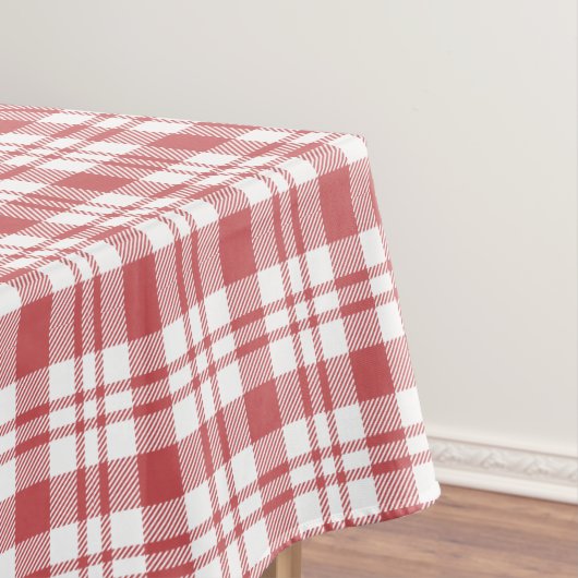 Classic Red en White Checkered Pattern Tafelkleed (Voorbeeld)