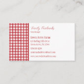 Classic Red en White Gingham Pset Visitekaartje (Voorkant)