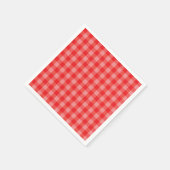 Classic red Gingham check Paper Napkin Servet (Hoek)