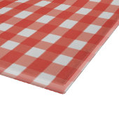 Classic Red Gingham Check Patroon Snijplank (Hoek)