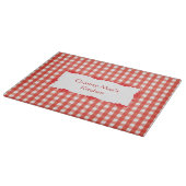 Classic Red Gingham Check Patroon Snijplank (Hoek)
