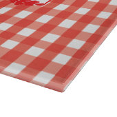 Classic Red Gingham Check Patroon Snijplank (Hoek)