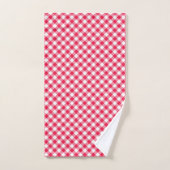 Classic Red Gingham Country Patroon Bad Handdoek (Handdoek)
