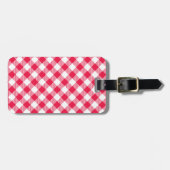 Classic Red Gingham Country Patroon Bagagelabel (Voorkant horizontaal)