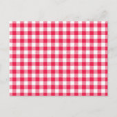 Classic Red Gingham Country Patroon Briefkaart (Voorkant)