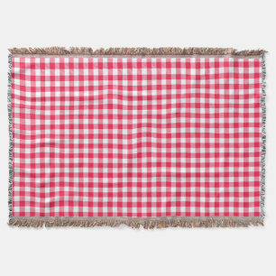 Classic Red Gingham Country Patroon Deken