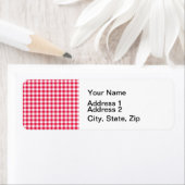 Classic Red Gingham Country Patroon Etiket (Insitu)