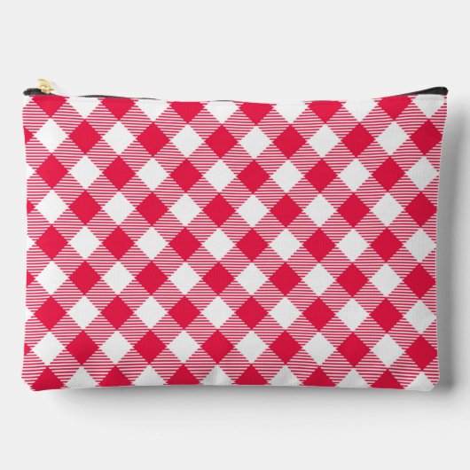 Classic Red Gingham Country Patroon Etui (Voorkant)