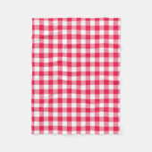 Classic Red Gingham Country Patroon Fleece Deken (Voorkant)